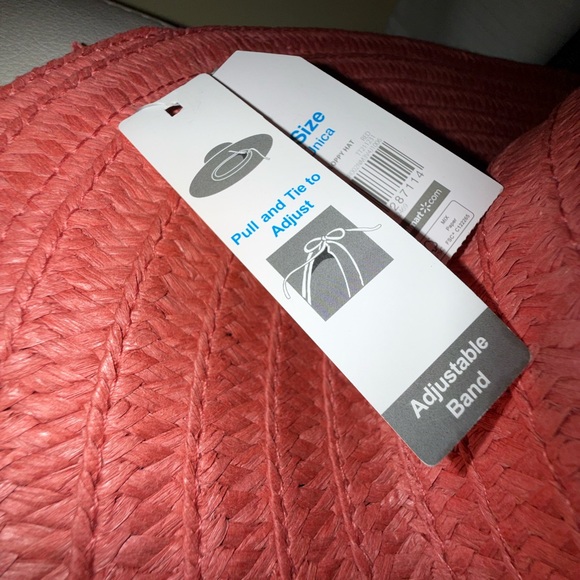 Time and Tru Coral Wide Brim Hat - Picture 4 of 7